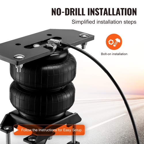 VEVOR 5000 lbs Loading Air Bag Suspension Kit, Air Springs Suspension Bag Kit Compatible with 2003-2013 Dodge Ram 2500 4WD, 2003-2018 Dodge Ram 3500