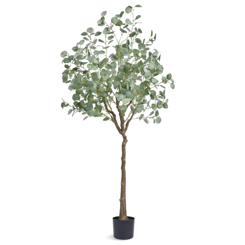 VEVOR  6 Ft Artificial Eucalyptus Tree, Tall Faux Plant, Secure Pe Material & Anti-Tip Tilt Protection Low-Maintenance Plant, Lifelike Fake Potted