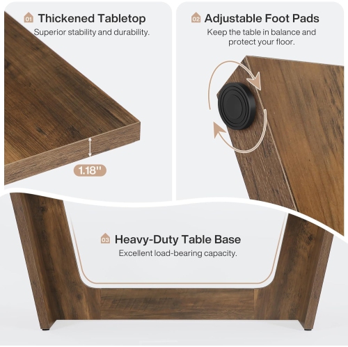 Tribesigns 70.87-Inch Dining Room Table: Wood Large Dining Table for 6-8 People, Farmhouse Kitchen Table