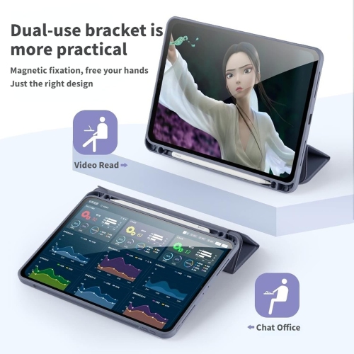 Suitable for Air 13-inch [2024/2025 Universal] Protective Case with Pen Slot Soft Shell - Black