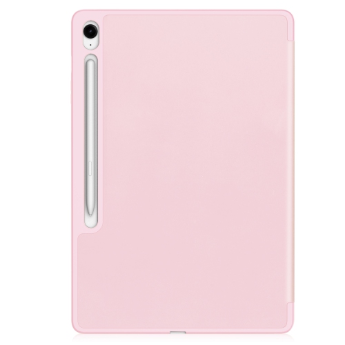 For Samsung Tab S10FE+13.1 Tablet Case S10FE Plus X620 TPU Color Pen Slot Protective Case, Pink