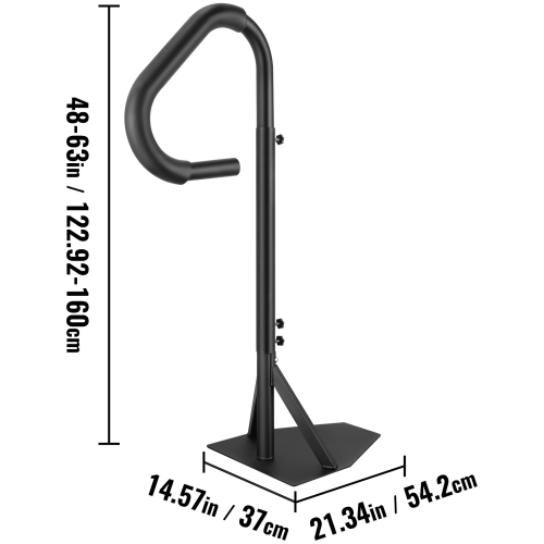 VEVOR Hot Tub Handrail, 360 Rotatable Spa Side Handrail with 48"-63" Adjustable Height, Rust-proof Aluminum Spa Step Hot Tub Hand Rail with