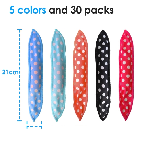 30pcs, 5 colors *6pcs Flexible Sponge Foam Curlers, Heatless Curlers Magic Soft Curlers