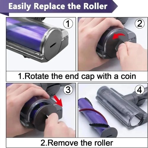 Tête d'aspirateur électrique à entraînement direct pour aspirateur V7 V8 V10 V11 de Dyson Pièces de brosse à rouleau à poils