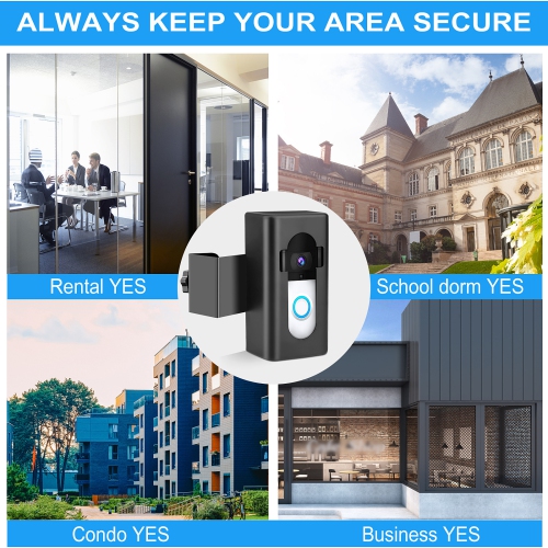 Anti-Theft Video Doorbell Mount Compatible with Ring/Blink Wireless Video Doorbell 1/2/3 Plus/3/4/(2020 Release), Adjustable No-Drill Mounting