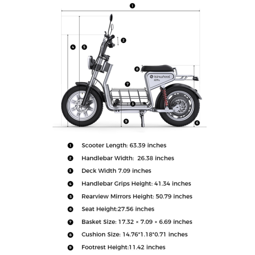 Isinwheel H7Pro Electric Scooter for Adults - Grey