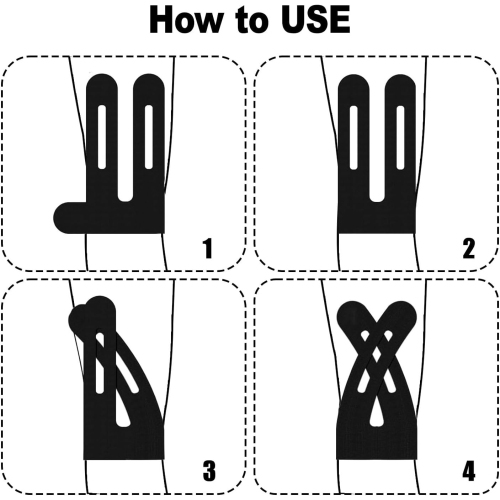 20PCS Precut Kinesiology Tape for Knees,Elastic Knee Support & Stability,Pain Relief,Waterproof Breathable Hypoallergenic Athletic Tape-Black Size L