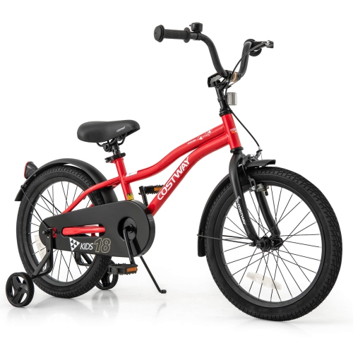 Vélo pour enfants de 12&nbsp;po/14&nbsp;po/16&nbsp;po/18&nbsp;po de Costway pour garçons et filles de 3-4 ans avec siège ajustable réfléchissants
