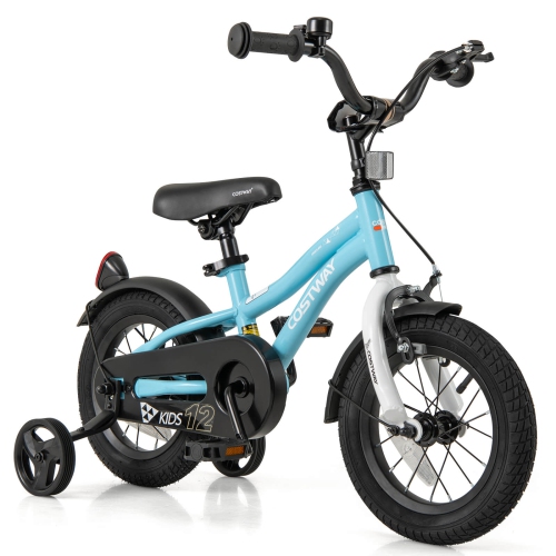Costway 12"/14"/16"/18" Kids Bike for 3-4 Years Old Boys & Girls with Adjustable Seat Handbrake Reflectors Blue/Purple/Red