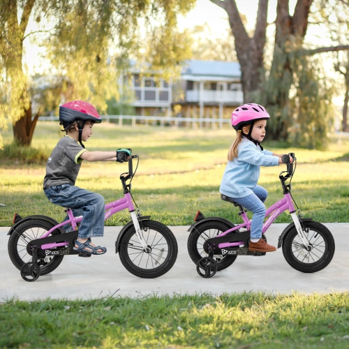 Vélo pour enfants de 12 po/14 po/16 po/18 po de Costway pour garçons et filles de 3-4 ans avec siège ajustable réfléchissants