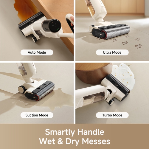 Mova K30 Wet Dry Vacuum Cleaner Cordless Floor Cleaner and Mop, 180° Lie-Flat Reach, 140°F Hot Air Drying, 0in Dual-Edge Cleaning, Powerful 18000Pa