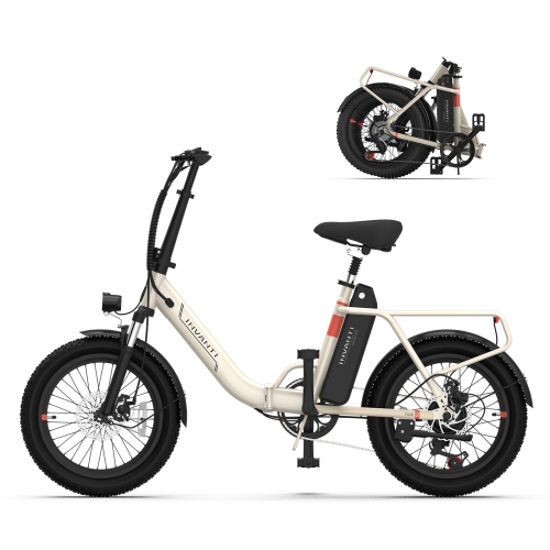 INVANTI BB11 Foldable Fat Tire Electric Bike for Adults - 72KM Long Range, 900W Peak Motor | All-Terrain Front Suspension & 7-Speed | Commuting &