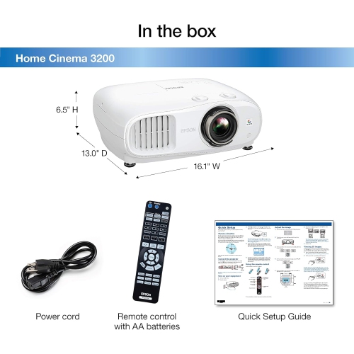 Epson Home Cinema 3200 4K PRO-UHD 3-Chip Projector with HDR