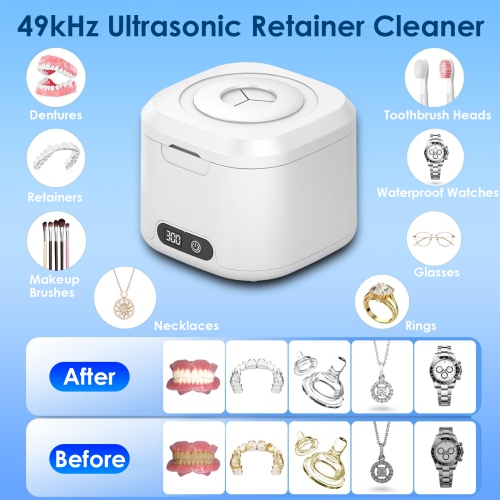Appareil de nettoyage à ultrasons dentaires - Dental Cleaning Pod pour les dentistes, les protège-dents, l'alignement, la protection de nuit, les