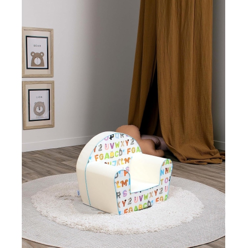 Delsit Kids Couch for Toddlers - Comfy Armchair for Children, Lightweight Foam Sofa and Reading Chair with Removable Cover, Made in Europe