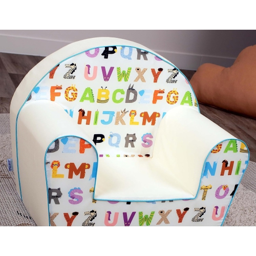 Delsit Kids Couch for Toddlers - Comfy Armchair for Children, Lightweight Foam Sofa and Reading Chair with Removable Cover, Made in Europe