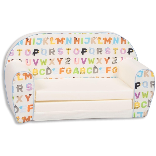 DELSIT  Kids Couch for Toddlers - 2 In 1 Convertible Foam Sofa to Lounger, Comfy Flip Out Lounge Chair for Children, Made In Europe