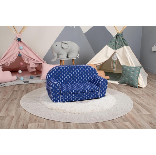 Canapé pour enfants de Delsit – Canapé en mousse convertible 2 en 1 à chaise longue, chaise longue rabattable confortable pour enfants, fabriquée en