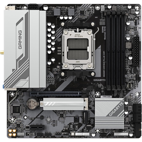 GIGABYTE – 650 M Gaming Plus Wi-Fi AM5 LGA 1718 AMD 650 M-ATX, DDR5, PCIe 4,0 M.2, PCIe 4,0, USB-C 3,2 de 1e génération, Wi-Fi 6E,