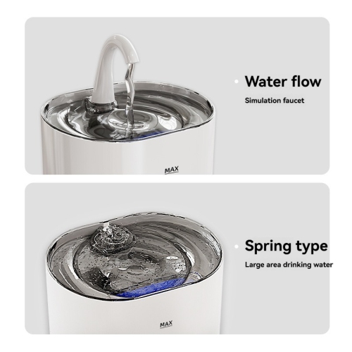 White pet water dispenser intelligent induction cat water dispenser automatic circulation and filtration of live water drinking artifact [plug-in