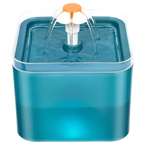 2L Pet Drinking Fountain with LED Light – Translucent design and bright LED light, ultra-quiet and quadruple filtration, 3 fountain drinking designs