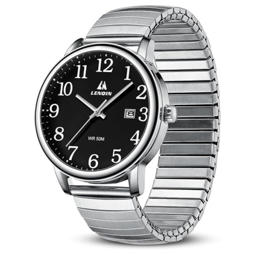 Mens Watches Watches Men Analog Quartz Watch Waterproof Men's Wrist Watches Easy Reader 38 mm Expansion Band Fashion Business Watch with Date