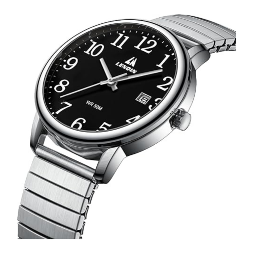 Mens Watches Watches Men Analog Quartz Watch Waterproof Men's Wrist Watches Easy Reader 38 mm Expansion Band Fashion Business Watch with Date