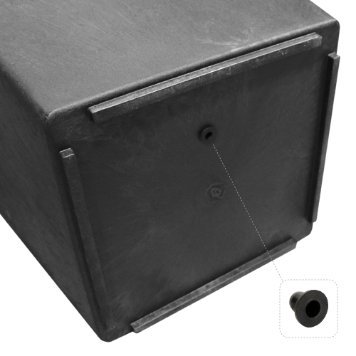 Tierra Verde 18in W x 36in H Sonata Classic Self-Watering Tapered X-Large Square Indoor/Outdoor Planter-Black