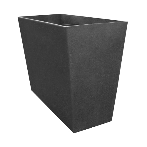 Tierra Verde 28in W x 20in H Sonata Classic Self-Watering X-Large Indoor/Outdoor Trough Planter in Black