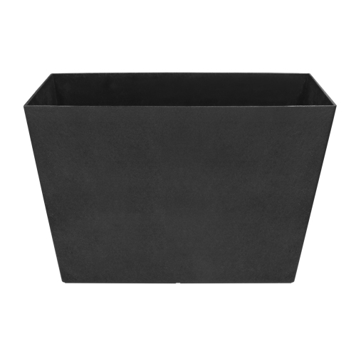 Tierra Verde 28in W x 20in H Sonata Classic Self-Watering X-Large Indoor/Outdoor Trough Planter in Black