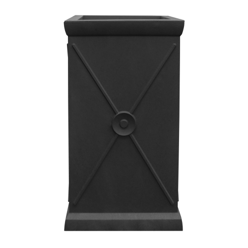 TIERRA VERDE  15In W X 26In H Allegro Monarch Recycled Self-Watering Indoor/outdoor Column Planter-Black Great planter