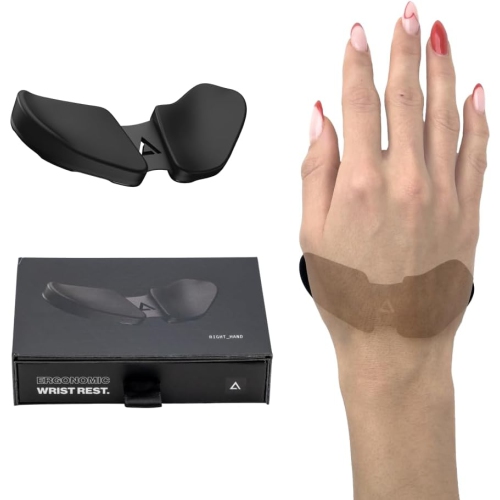 DELTAHUB Carpio 2.0 - Right-Handed Ergonomic Wrist Rest for Mouse - Carpal Tunnel Support, Pain Relief, Anti-Fatigue, Easy Glide, Office, Computer,