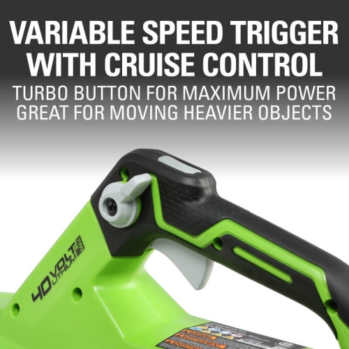 Greenworks 40V 12" String Trimmer & 40V 125 MPH - 450 CFM Jet Blower New Version, 4.0 AH Battery and Charger Included
