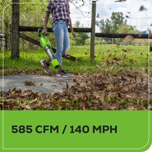 Greenworks 48V Brushless 12" Snow Shovel & 585 CFM Blower Combo Kit, (2) 4.0Ah Batteries and Dual Port Charger