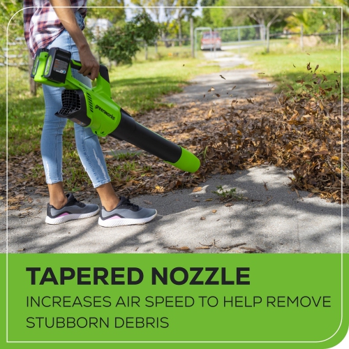 Greenworks 48V Brushless 12" Snow Shovel & 585 CFM Blower Combo Kit, (2) 4.0Ah Batteries and Dual Port Charger