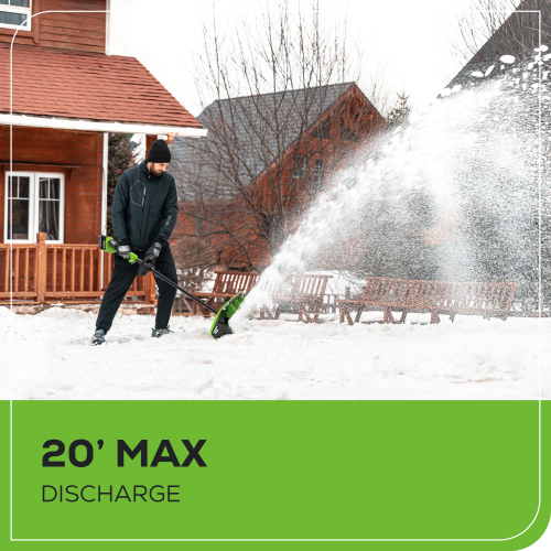 Greenworks 48V Brushless 12" Snow Shovel & 585 CFM Blower Combo Kit, (2) 4.0Ah Batteries and Dual Port Charger