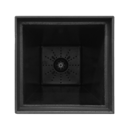 Tierra Verde 15in W x 28in H Symphony Classic Self-Watering Tapered Large Square Indoor/Outdoor Planter-Black