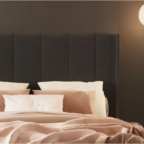 Upholstered Queen Size Simplicity Platform Bed Frame With Headboard Mattress Foundation Strong Wooden Slats Support Easy Assembly No Box Spring Needed