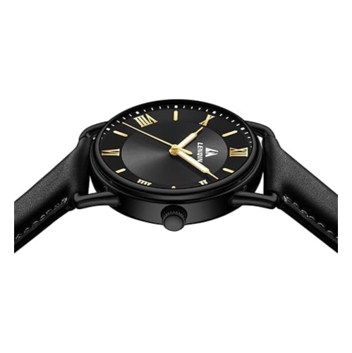 LN LENQIN Mens Watches Analog Quartz Watches Men 30M Waterproof Mens Wrist Watches Fashion Business Watches for Man Leather Watches