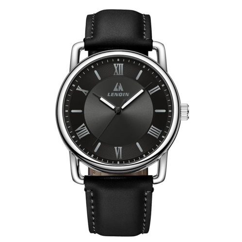 LENQIN  Ln Mens Watches Analog Quartz Watches Men 30M Waterproof Mens Wrist Watches Fashion Business Watches for Man Leather Watches In Multicolor