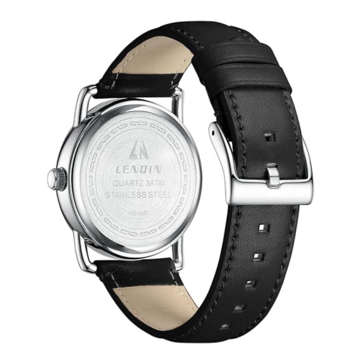 LN LENQIN Mens Watches Analog Quartz Watches Men 30M Waterproof Mens Wrist Watches Fashion Business Watches for Man Leather Watches