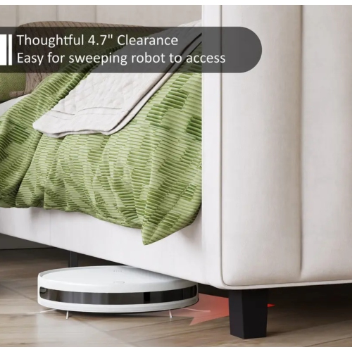 Platform Bed Frame, Upholstered Bed With Vertical Channel Tufted Wingback Headboard & Footboard, Premium Velvet, No Box Spring Needed