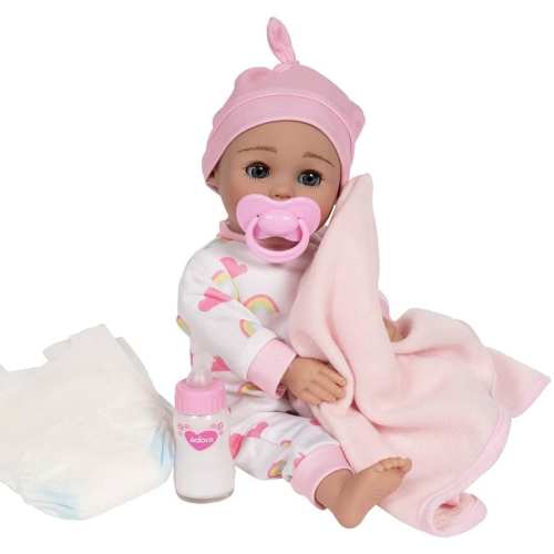 ADORA  Rainbow Hugs 7 PC Baby Doll Nurturing Gift Set 13"