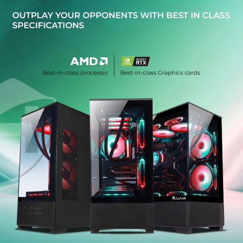 HAJAAN Gaming PC Desktop, AMD Ryzen 7 7700 up to 5.3GHz, GeForce RTX 5060 Ti 8GB GDDR7, 32GB DDR5 6000MHz RAM, 2TB NVMe SSD, WiFi Ready & Windows 11
