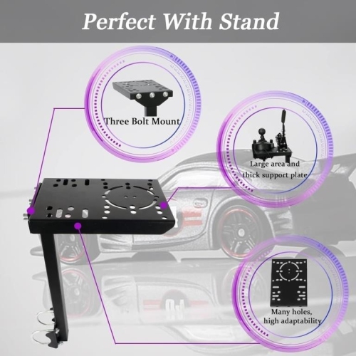 Racing Simulator Stand Gear Shifter Accessory, Support Racing/Handbrake/Flight Gear Shifter Lever fit for Logitech G27 G29, Racing wheel, racing