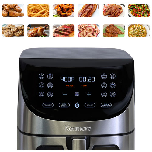 Friteuse à air chaud numérique de Kenmore - 7,8 l/8 pte - Noir