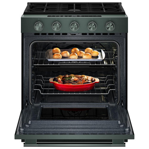KitchenAid 30" 5.0 Cu. Ft. True Convection 5-Burner Slide-In Gas Air Fry Range - Juniper
