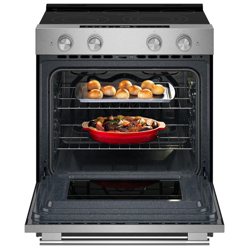 Cuisinière électrique encastrable avec ventilateur à convection et friture à air chaud 5,3 pi³ 30 po de KitchenAid - Fini en acier inoxydable