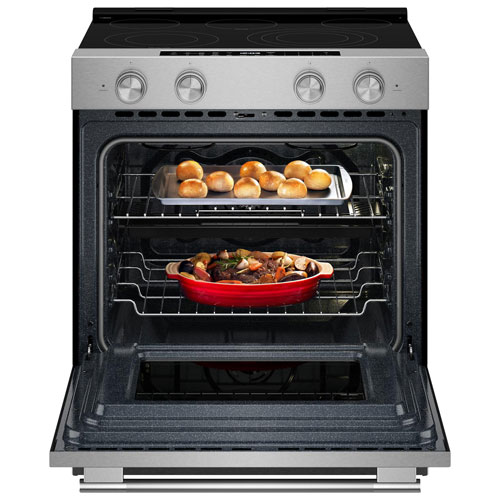 Cuisinière électrique encastrable à convection véritable et friture à air chaud 5,3 pi³ 30 po de KitchenAid - Acier inoxydable résistant aux traces