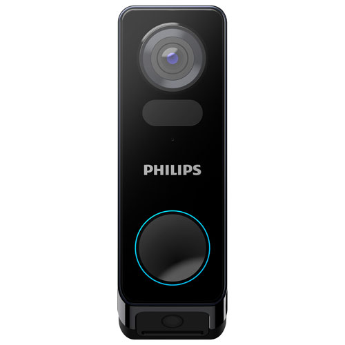 Philips 7000 Series Wire-Free 2K Dual-Cam Video Doorbell - Black